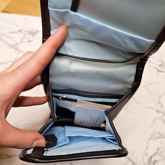 Travelon black matte leather mini convertible crossbody belt bag mini travel - Picture 4 of 5